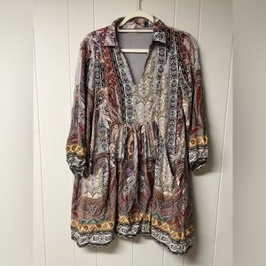Entro Paisley Gray Dress